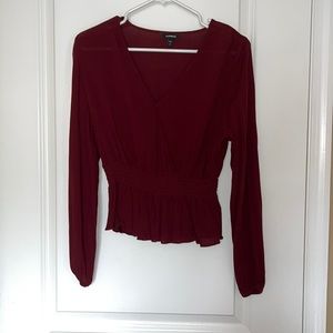 Express Burgundy Blouse